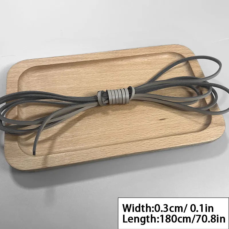 0.3x180cm 5Pcs No Crease Synthetic Leather Cord Same Color DIY Craft Jewelry Making Beading Leathercraft Accessory Decoration
