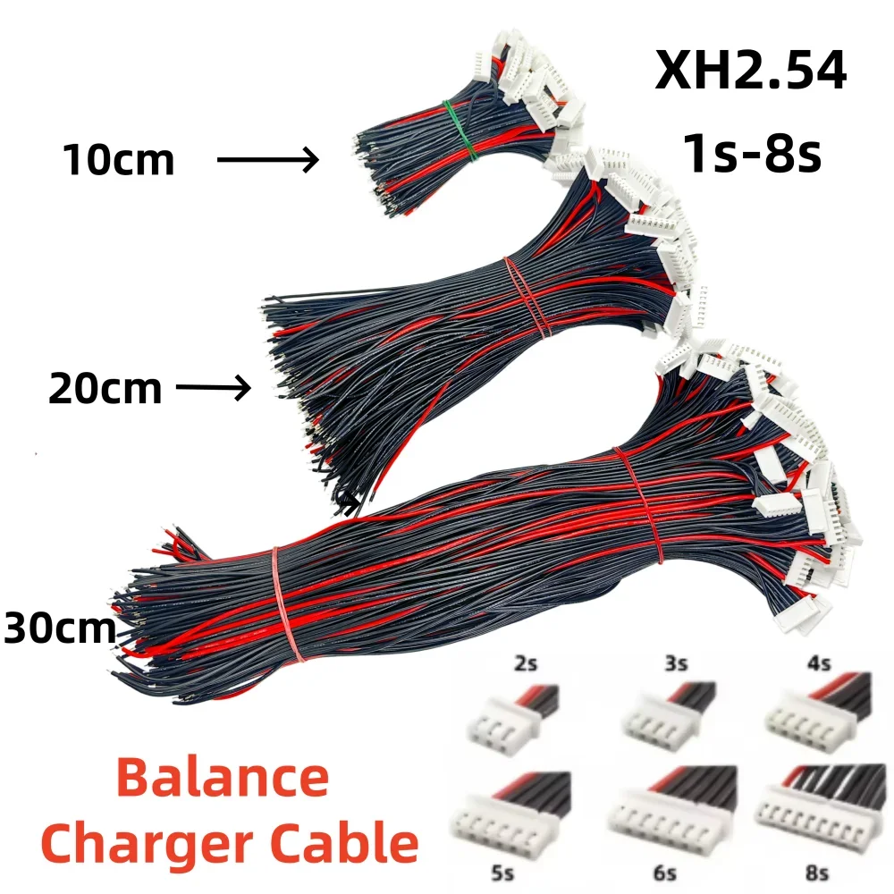 10 Stück XH2.54 1S 2S 3S 4S 5S 6S 7S 8S Lipo Akku Balancer Ladekabel IMAX B6 Stecker 22AWG 20cm 30cm Einzelanschlusskabel – Detail 1