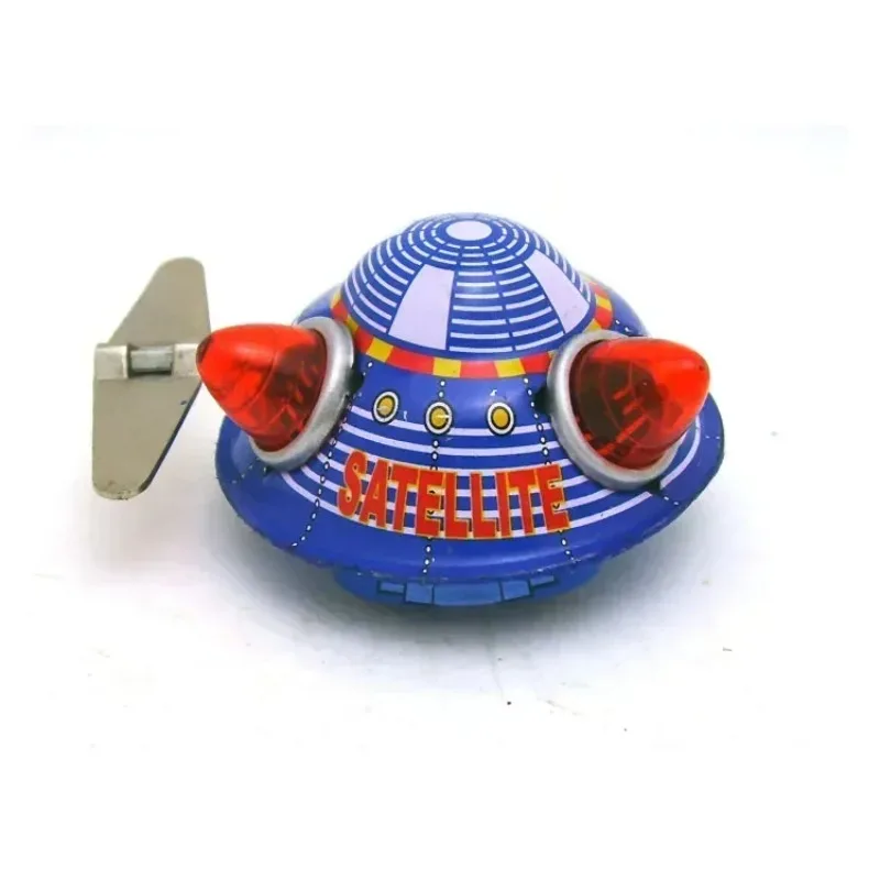 3 pz/lotto Collezione Per Adulti Retro Carica Il Giocattolo Divertente Orologio Giocattolo Vintage Giocattolo di Metallo di Stagno UFO Spazio Nave Spazio Arvegliatore Spaceman