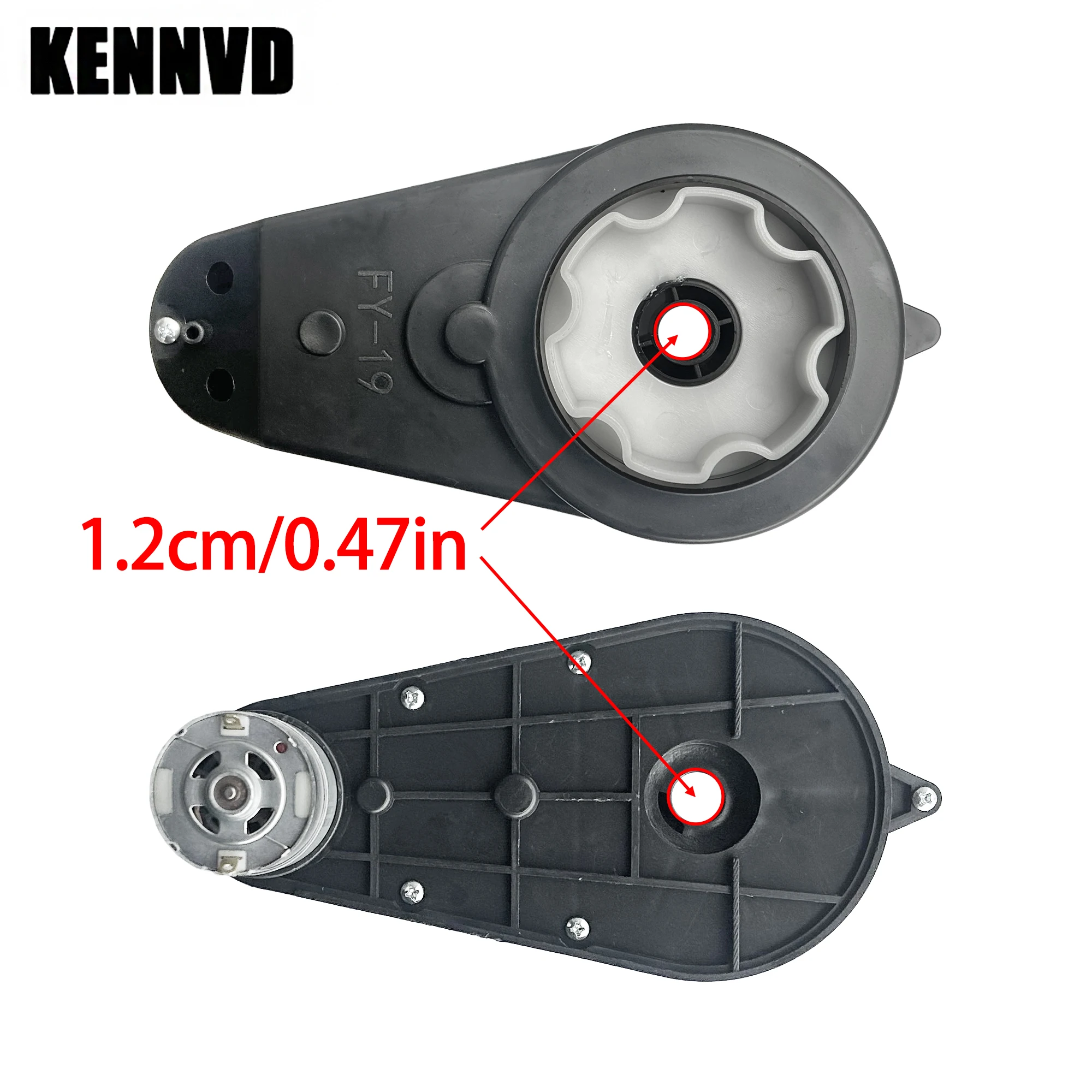 Boîte de vitesses de moteur haute puissance pour voiture électrique pour enfants, moteur de vitesse de boîte de vitesses de moteur à engrenages en métal 12V 24V pour monter sur voiture avec engrenage métallique