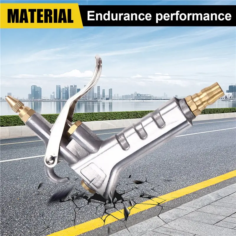 ABKS-Metal Air Blow Gun With Adjustable Brass Nozzle And Steel Extension- Ideal For Comprehensive Cleaning Applications