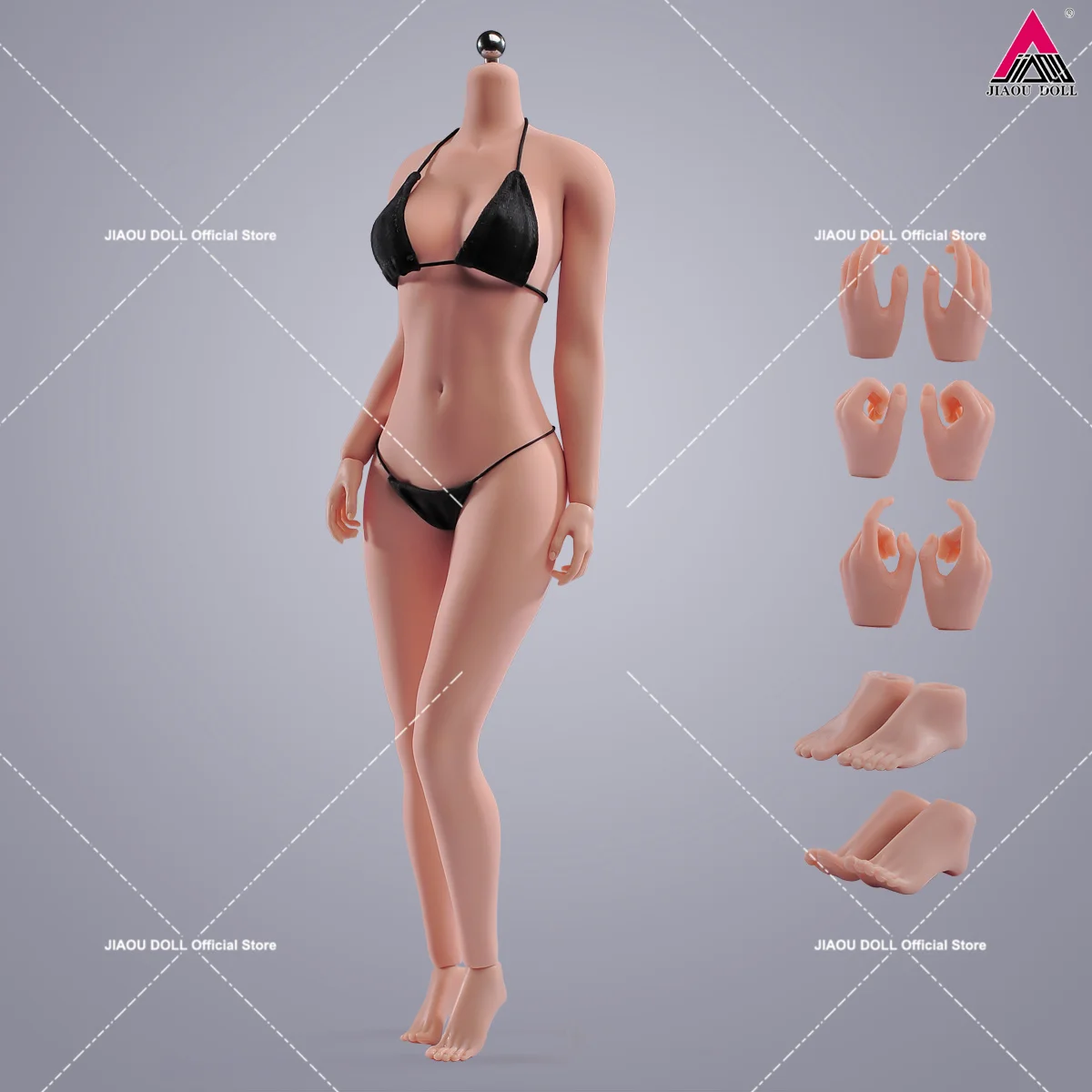 AB001 1/6 Flexible Seamless Body Steel Skeleton Big Breast 12'' Female Soldier Action Figure Body with Removable Feet