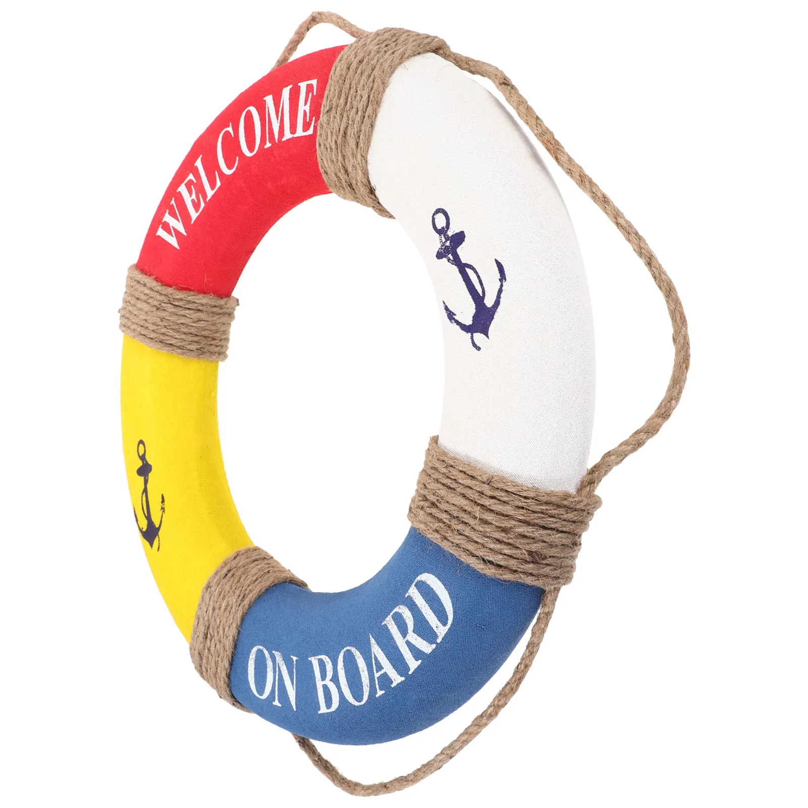 40 سنتيمتر Lifebuoy الديكور البحر الأبيض المتوسط نمط معلقة حلية للمقهى مطعم بار متجر باب جدار نافذة ديكور المنزل علامة حمراء