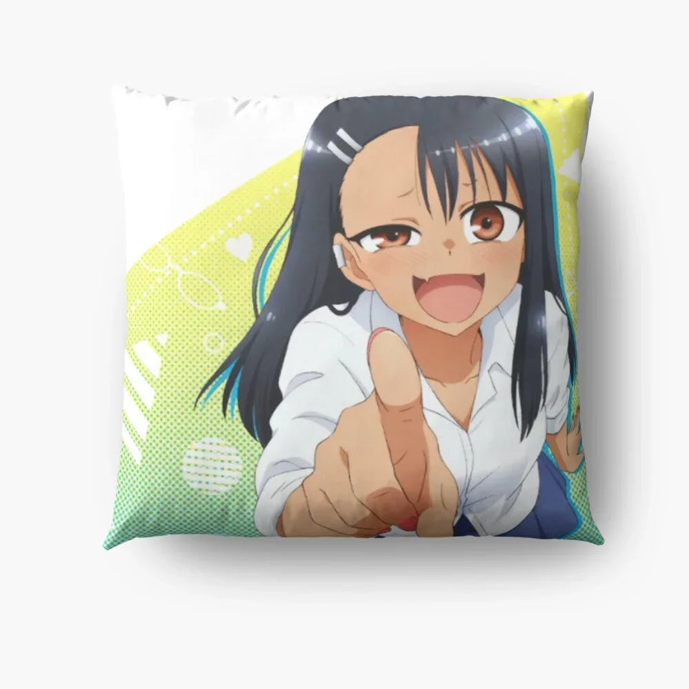 Don't Toy with Me Miss Nagatoro / Ijiranaide Nagatoro San Anime Pattern Cushion Cover Throw Pillow Case Home Decor High Quality