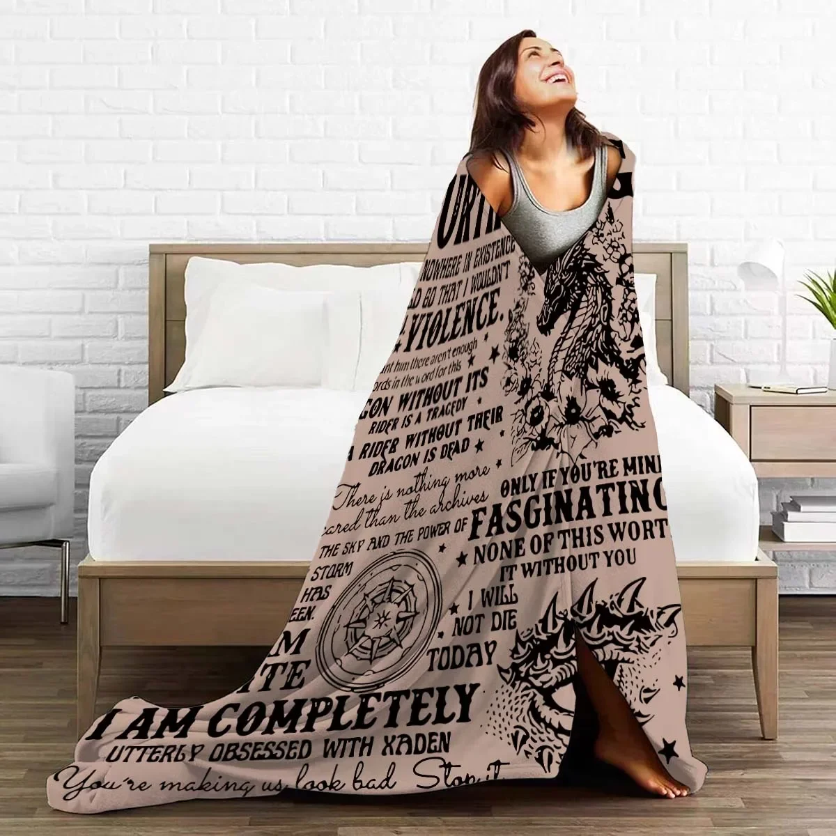 Manta de franela gruesa con estampado novedoso, manta suave y cálida para sofá cama, lavable a máquina, cuarta ala, superventas, 1 ud.