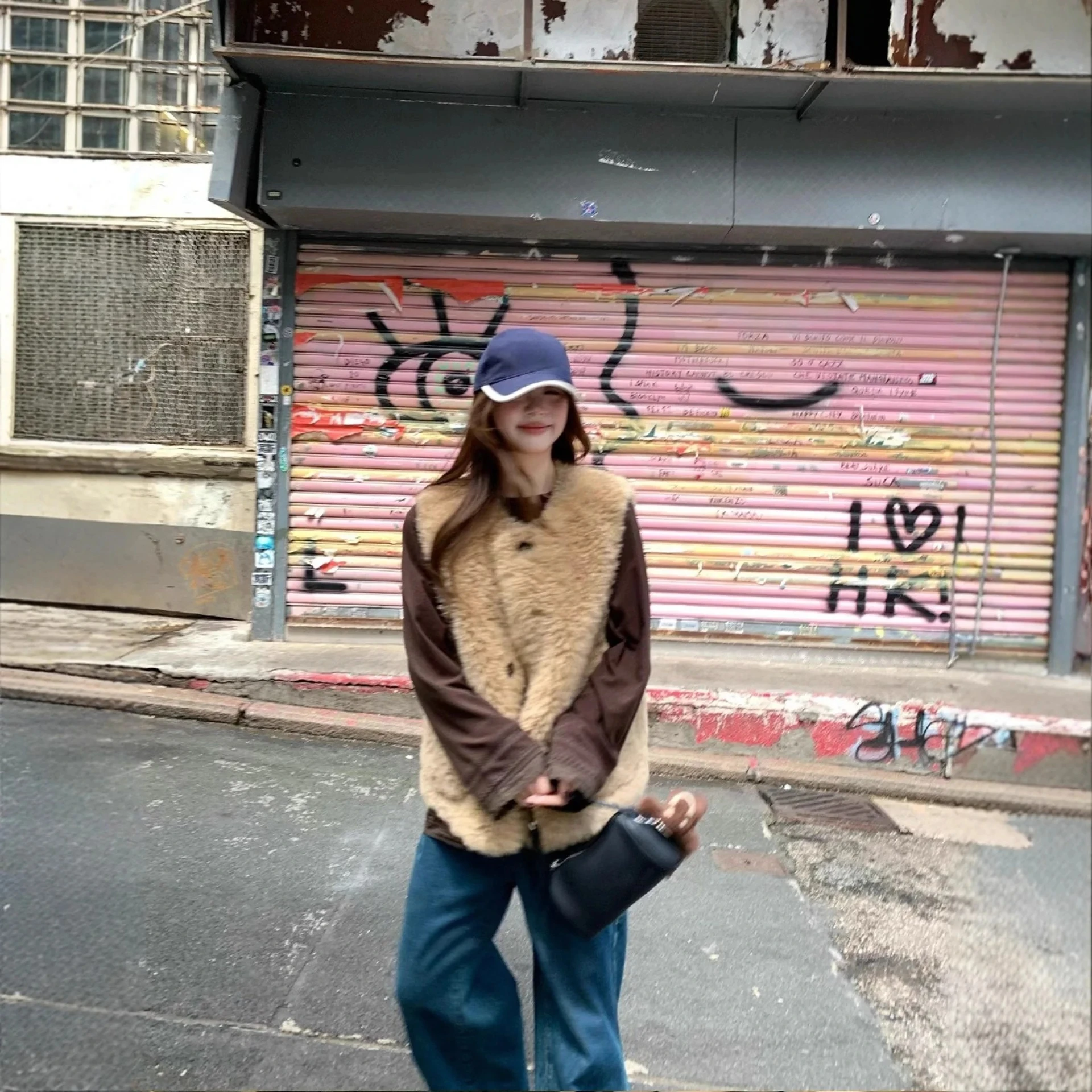 

Кожаная меховая куртка, плюшевый жилет, корейский стиль, жилет из меха ягненка, женский жилет на осень-зиму, новинка 202, корейский стиль, высококачественный интегрированный