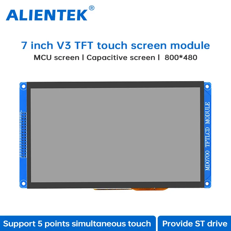 ALIENTEK MCU 7 Inch V3 TFT LCD Touch Display Module 800x480 Resolution ESP32 HDMI Capacitive Touch Screen Monitor for Arduino