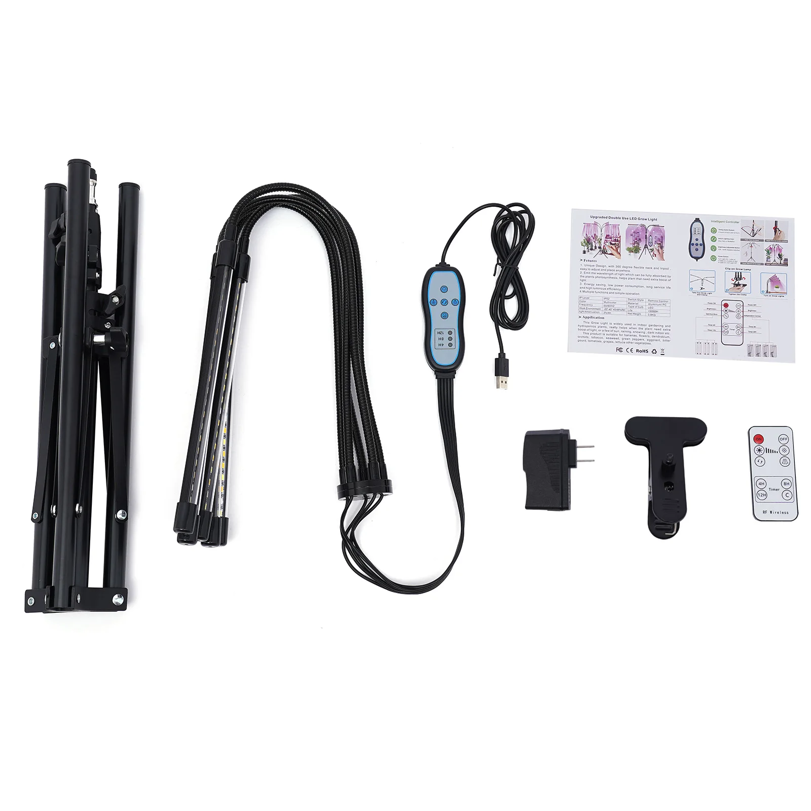 Energy-saving LED Grow Light, 3 Lighting Modes, Time Controller, Adjustable Height, Perfect for Promoting Plant Growth and Flowe