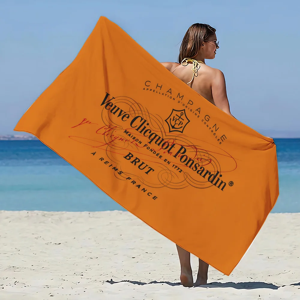 Beach Towel Microfiber Quick Soft Sandproof Pool Towel for V-venezuelaS V-veuve Clicquot Women Travel Shower Camping PonsardinS