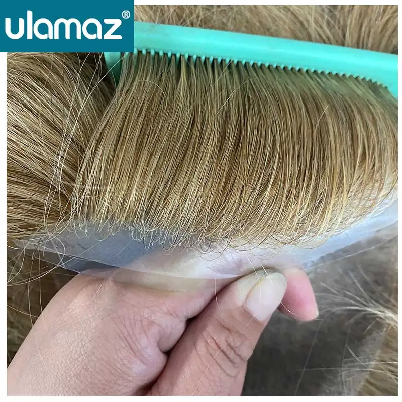 Straight Hair Topper Knotted-Skin Woman Wigs 16 Inches Hair Natural Hairline Hair Toppers For Woman 6x8 Size Human Hair Topper