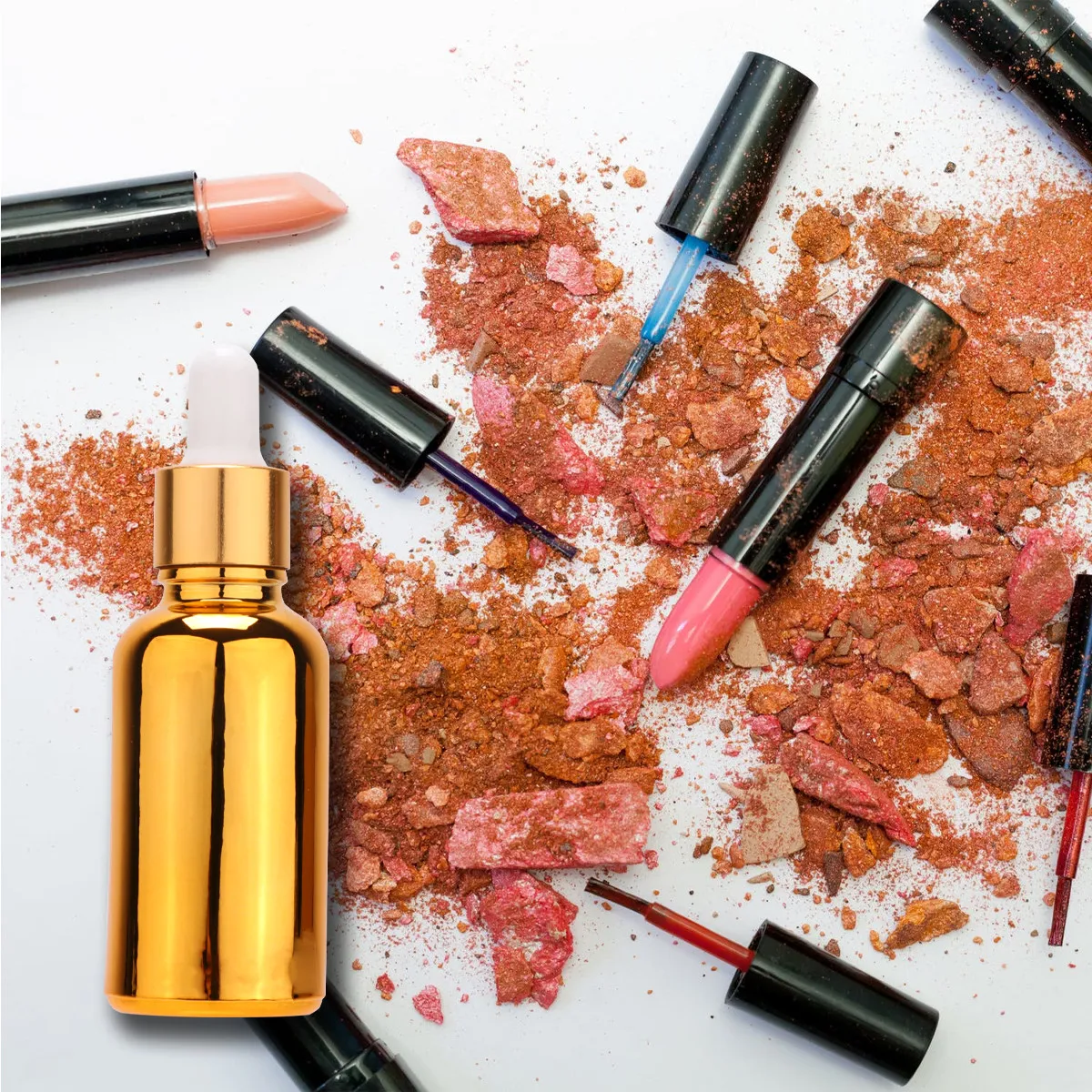 

1 шт. Золотистый портативный дорожный флакон-капельница для эфирных масел и парфюмерии, 30 мл, многоразовый, с гальваническим покрытием