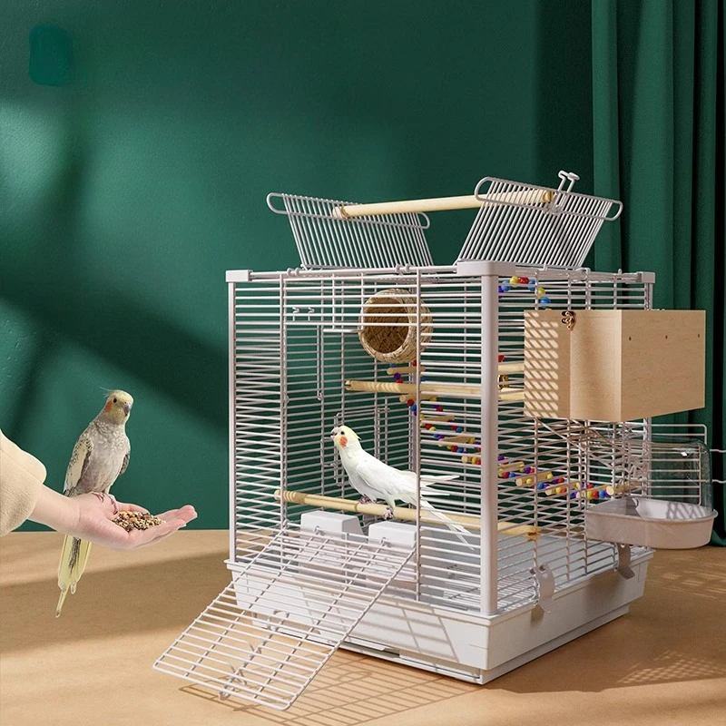 

Deluxe Parrot Bird Cage Multifunctional Bird Breeding Cage Large Villa for Pet Birds, Ornamental Cage pet supplies