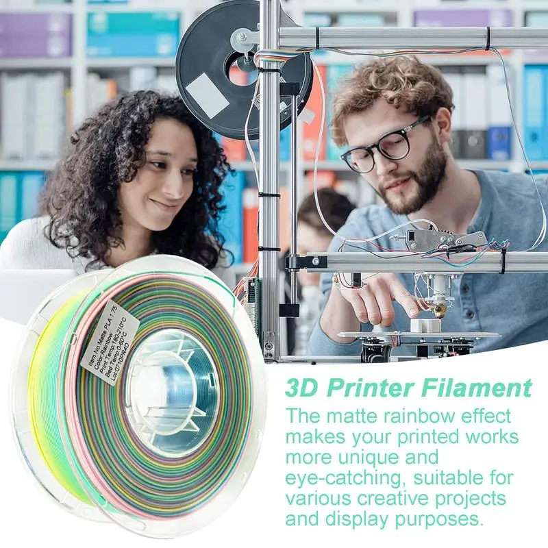 خيوط طابعة ثلاثية الأبعاد عملية بكرة طابعة ثلاثية الأبعاد خيوط متعددة الألوان مستقرة 1.75 مللي متر خيوط حزمة خيوط مستقرة لمعظم ثلاثية الأبعاد