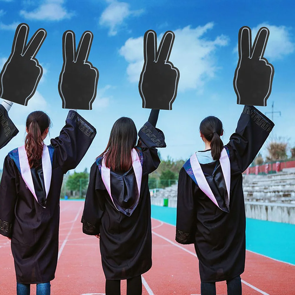 

4pcs Foam Finger Fan Cheerleading Sports Party Supplies for Soccer Basketball Lightweight Colored Foams Bulk Props Spirit