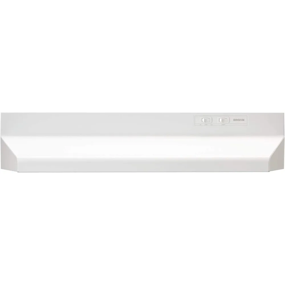 

Economy 24-inch Under-Cabinet Easy Install Convertible Range Hood with 2-Speed Exhaust Fan and Light, 210 Max Blower CFM, White