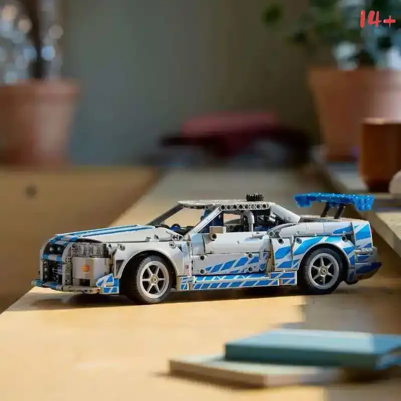 

Конструктор MOC: Высокотехнологичный гоночный автомобиль, 1410 деталей для взрослых 18+, с функцией дрифта и движущимся 6-цилиндровым двигателем, премиальный подарок