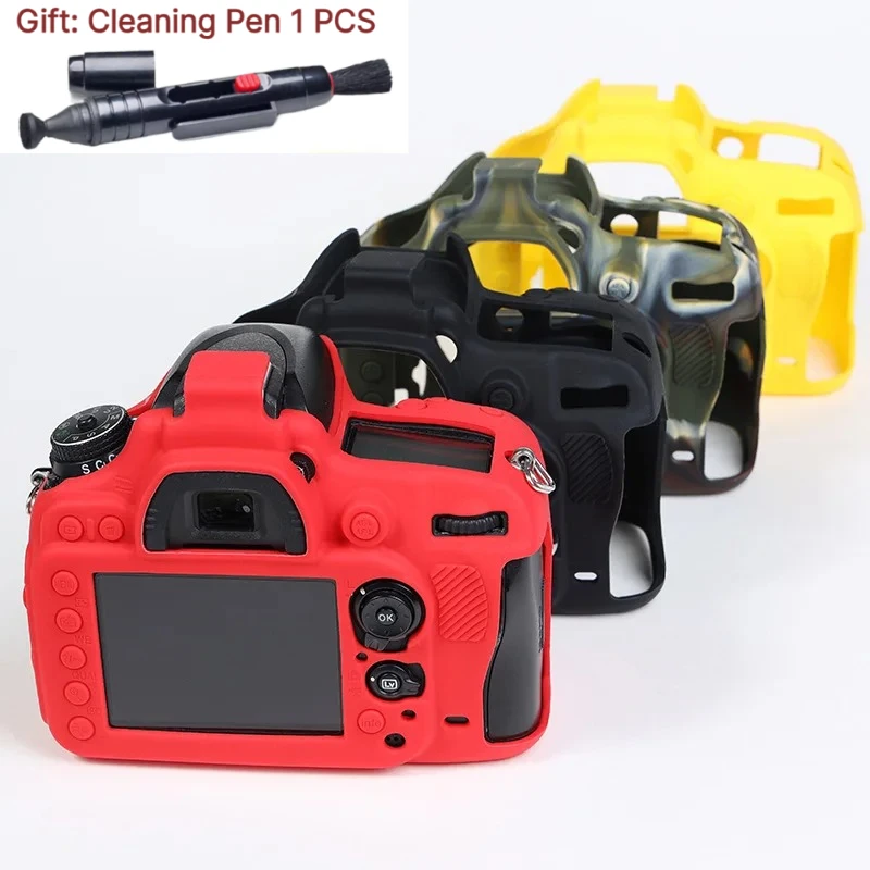 Anti-drop rubber soft Silicone case Silicone digital camera bag For Nikon D600/D610 Protective case +1 PCS Free Cleaning Pen