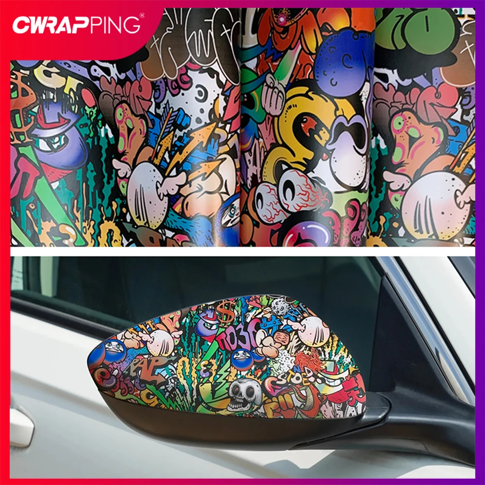 

Car Sticker Graffiti Style Vinyl Wrap Film Auto Wrap Foil Sticker Self Adhesive Vinyl Waterproof Protection Film Car Accessories