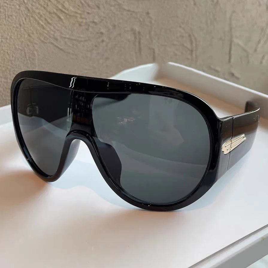 Trendy Oversized Big Frame y2k Sunglasses Women For Men Luxury Brand Designer Sun Glasses Vintage Punk Conjoined Eye Glasses