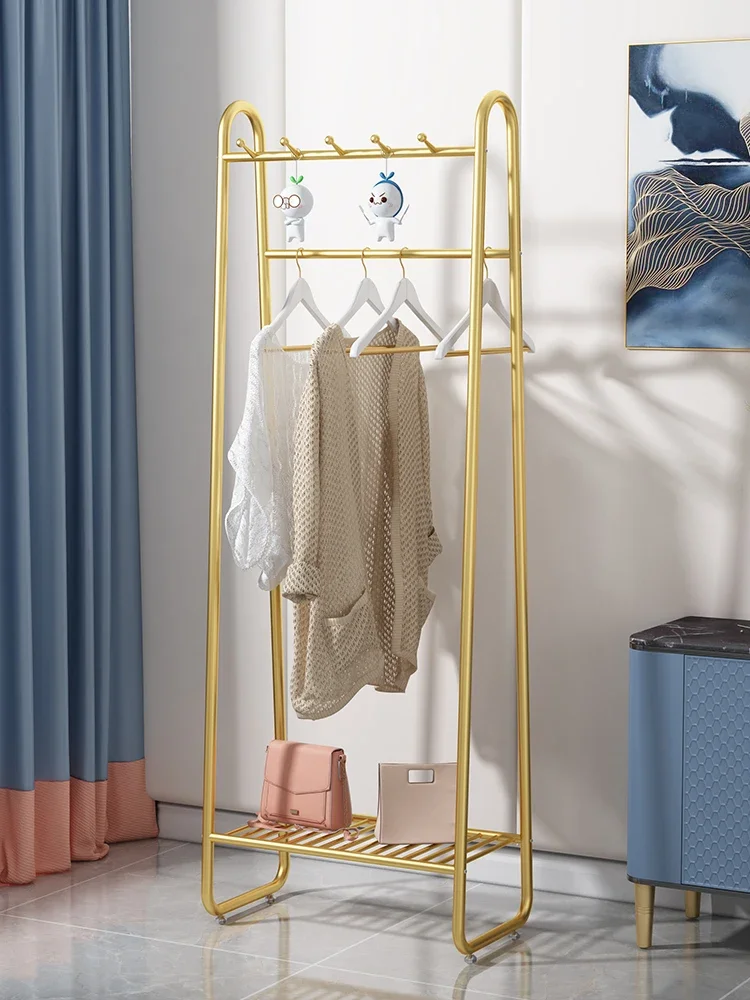 Luxury floor-to-ceiling clothes rack bedroom clothes rack home room living room online celebrity clothes rack iron clothes rack