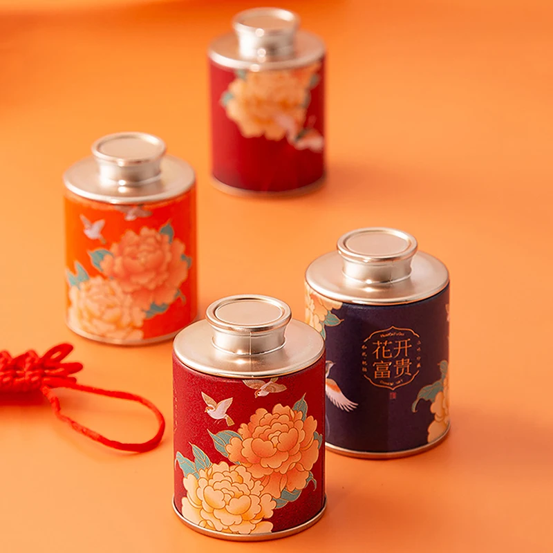 Mini Empty Tea Tin Can Household Green Black Tea Sealed Jar Portable Home Small Tea Subpackage Packaging Boxex Storage Jar Gifts