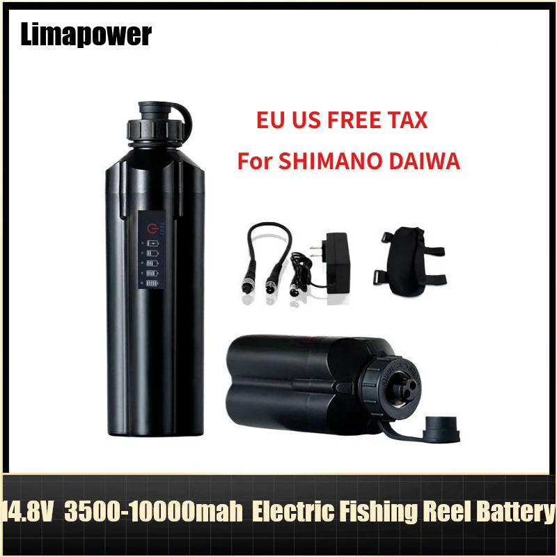 14.8V 3500-10000mAh Sea Fishing Electric Reel Battery Power Electric Fishing Reel Battery for ECOODA SHIMANO DAIWA Droplet Wheel