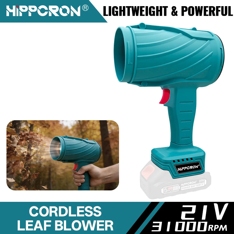 HIPPCRON 31000RPM 2in1 Cordless Electric Air Blower High-Speed Portable Brushless Vacuum Cleaner 25m/s For Makita 21V NO Battery