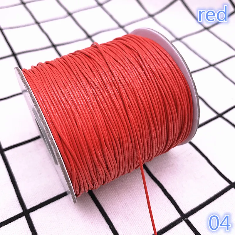 New 0.5 0.8 1.0 1.5 2.0mm Waxed Cord Waxed Thread Cord String Strap Necklace Rope Bead DIY Jewelry Making for Bracelet