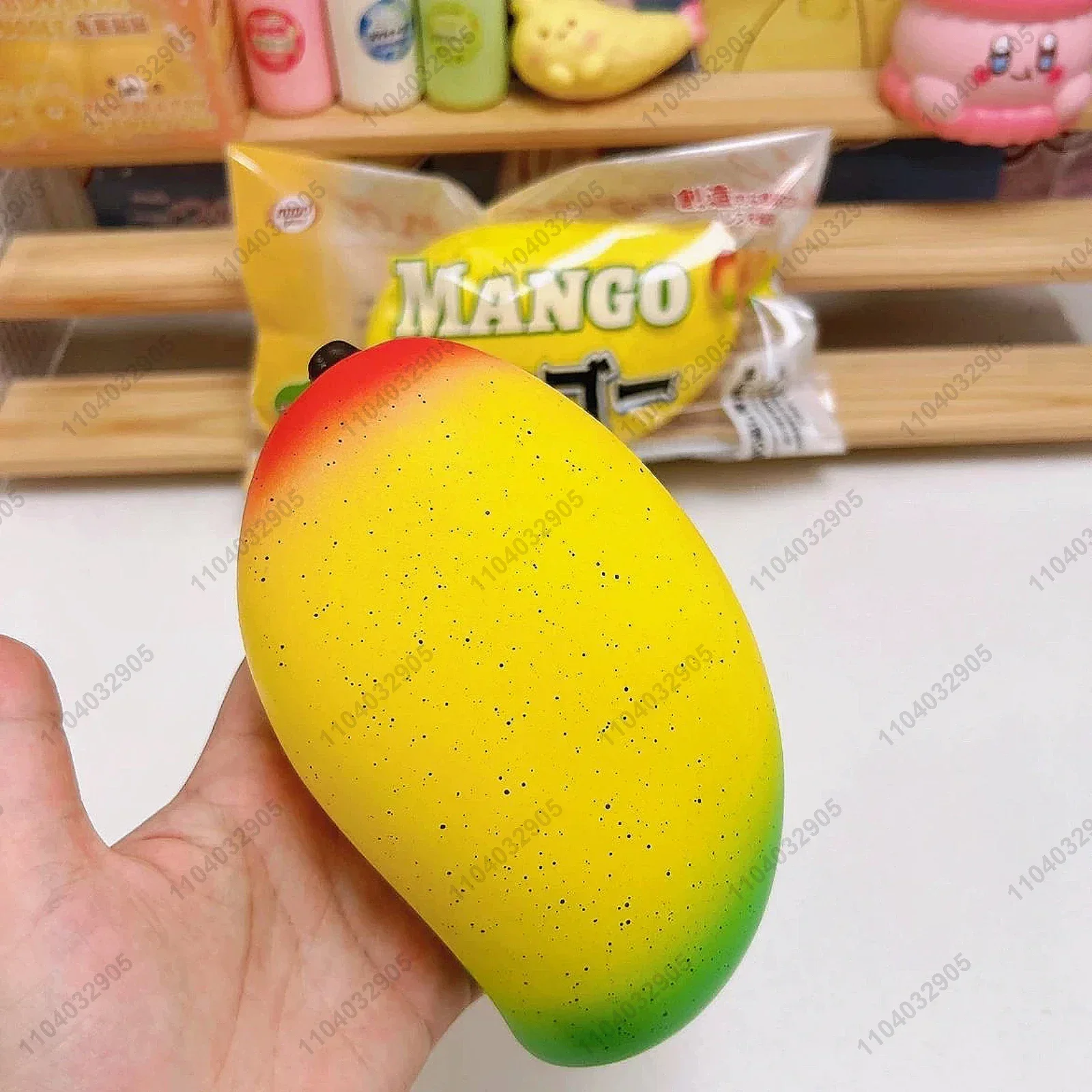 Grande Mango Squishy Lento Aumento Giallo Mango Frutta Rimbalzo Lento Spremere Giocattolo Antistress Palla di Rilascio Mano Relax Giocattolo Regalo