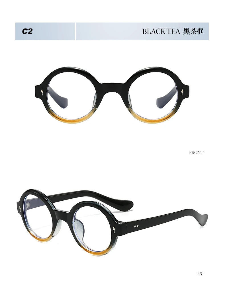 Vintage Comfort Outdoor Casual Shades Damen Runde Rahmen Brillen Männer Mode Beliebte Einfache Leichte Sonnenbrille – Detail 13