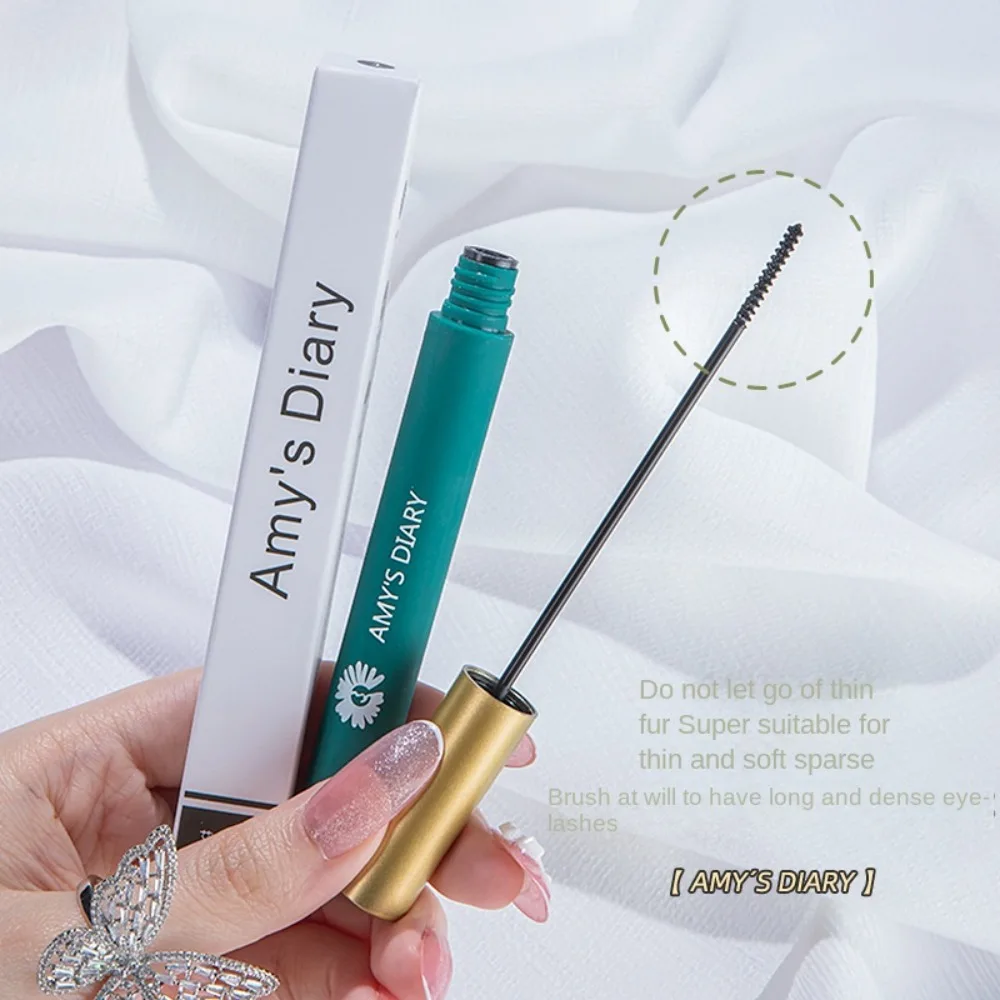 Langdurige Kleine Borstelkop Mascara Ultrafijn Waterdicht Verlengt Wimpers Mascara Natuurlijke Slanke Wimper Zwarte Mascara