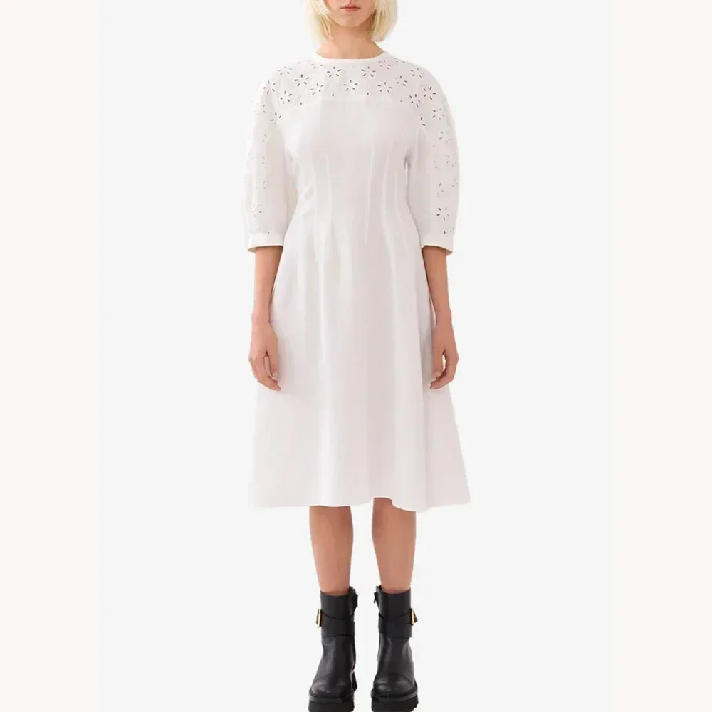 فستان ميدي أنيق مطرز على شكل حرف a فساتين سهرة مناسبة رسمية رائعة عالية الجودة للحفلات الراقصة للنساء حسب الطلب