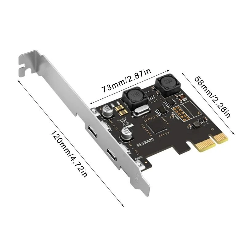 Q5WA Double USB3.1 Typ C zu PCIe -Erweiterungskarte für Desktop Hochgeschwindigkeitstransfer
