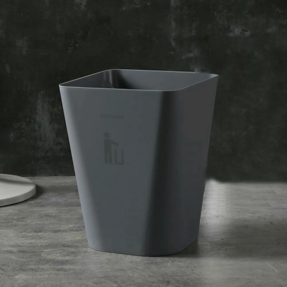 

Bathroom Waste Basket Desk Trash Can Trashcan Indoor Cans for Kitchen Outdoor Garbage Bin