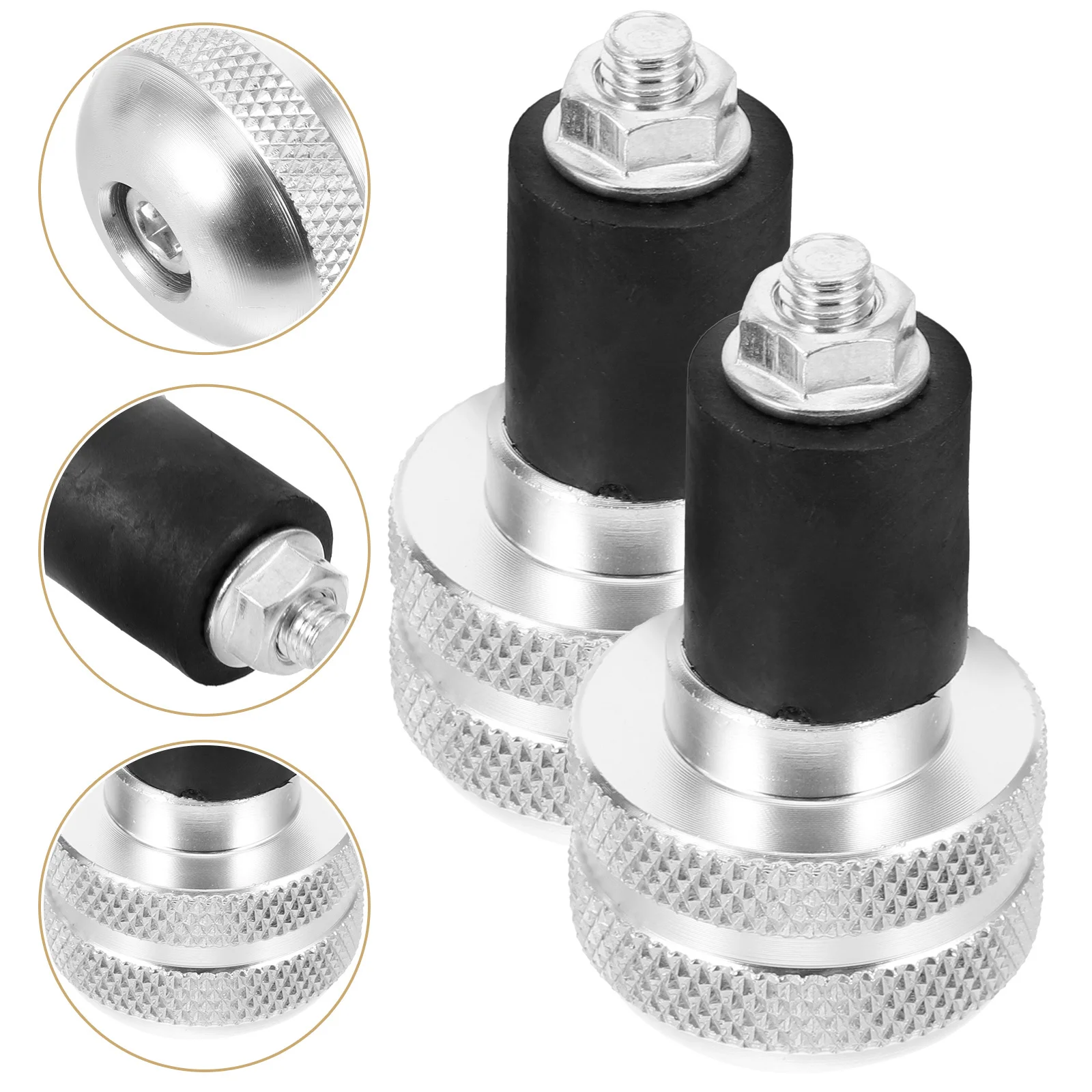 

1 Pair Handlebar End Plug Universal Bike Bar Plug Anti Slip Motorcycle Handlebar Plugs Durable Metal Mountain Cycling
