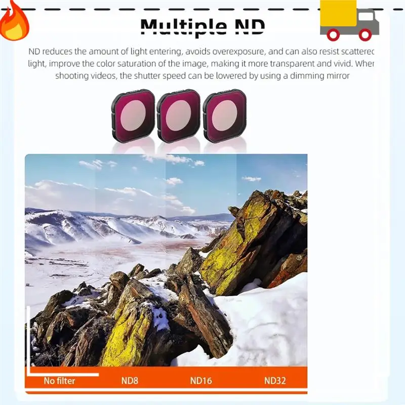 Discount-4PCS Lens Filter CPL ND8/16/32 Filter Kit For Insta360 Ace Pro2 Action Camera ND Dimming CPL Polarizer Accessory