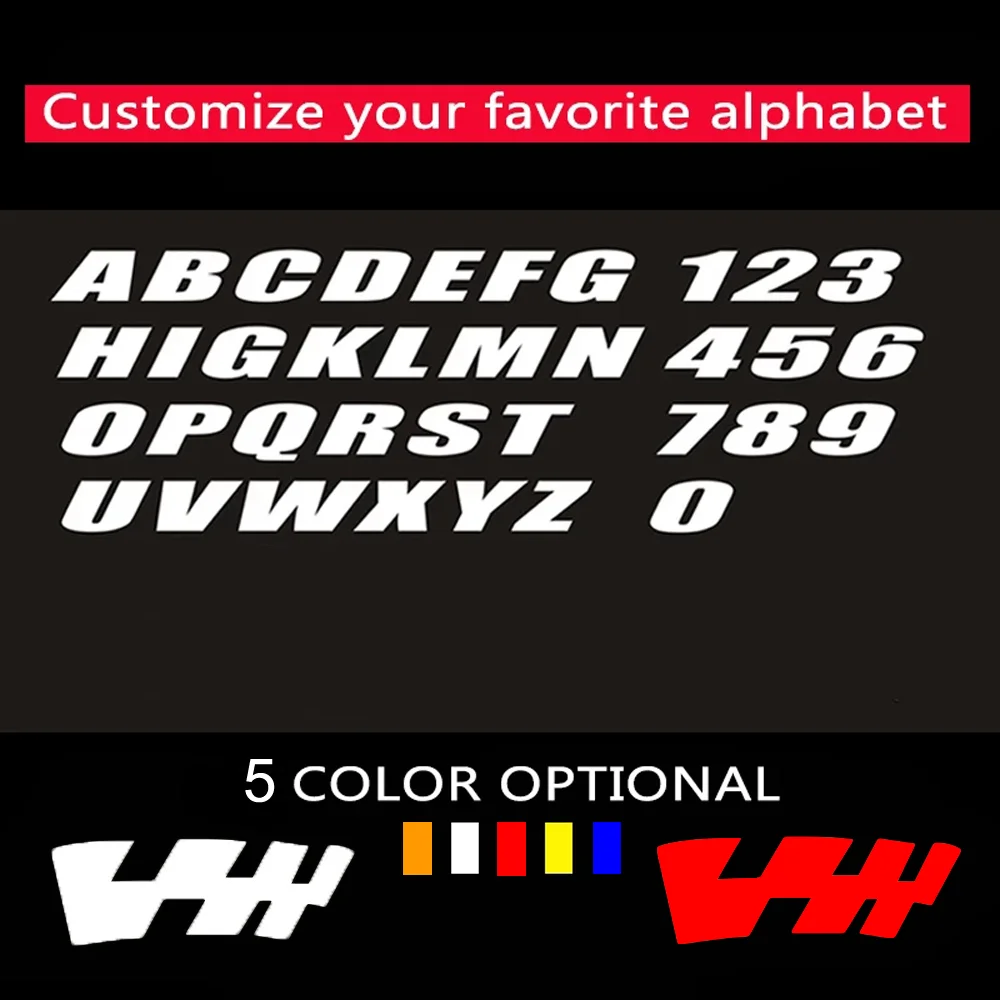 Permanent Tire Lettering Custom Text Sticker 1.06