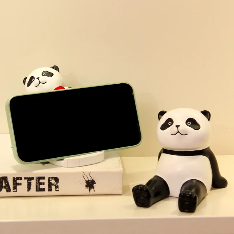 Panda Mobile Phone Stand Decoration Phone Holder Mount Stand Desktop Office Decoration Birthday Gift Home Decor Crafts