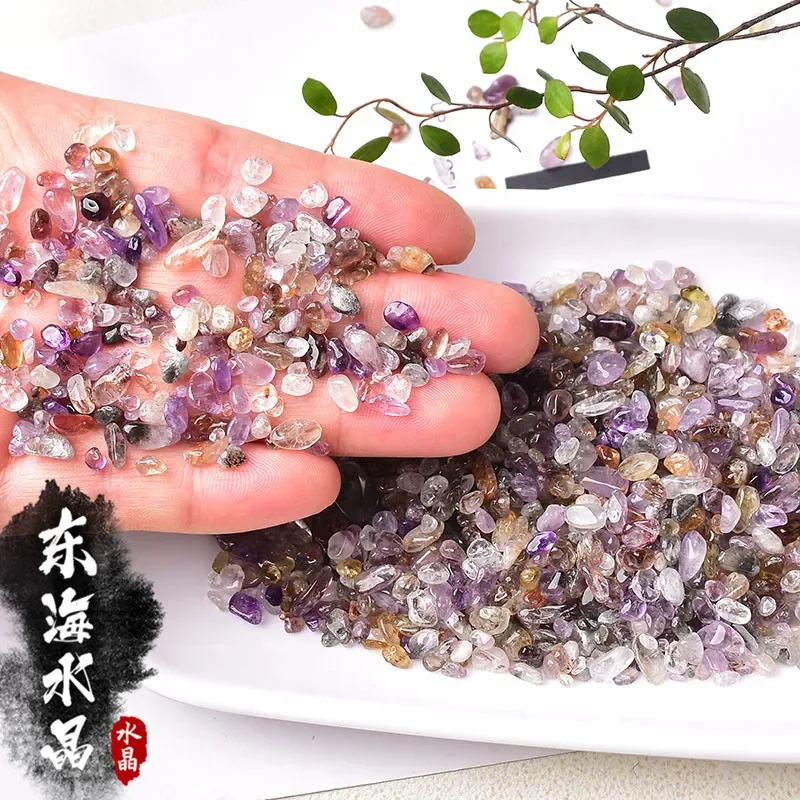 100g Natural Crystal Crushed Stone  Material Crystal Gravel Particle Ore Minerals Reiki Specimen Gemstones Aquarium Decoration