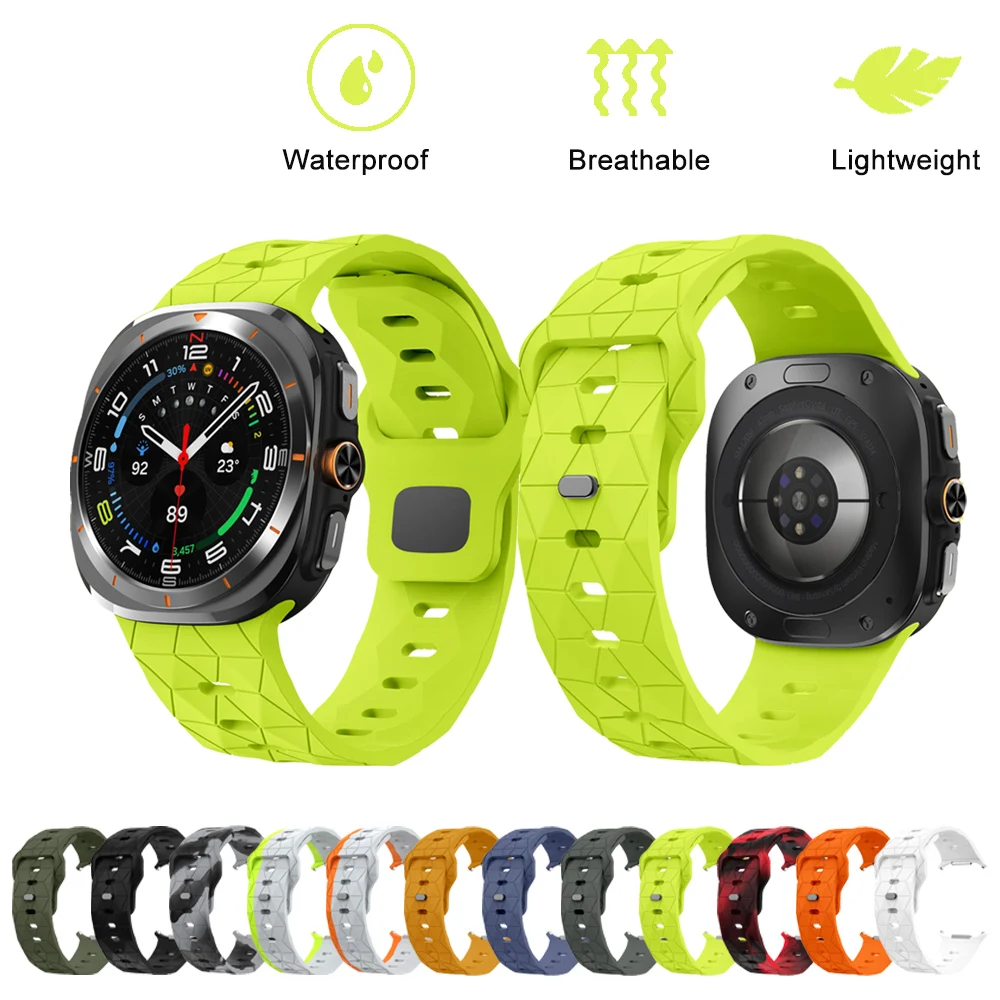 Seamless Band for Samsung Galaxy Watch Ultra 47mm Men Women Footable Pattern Silicone Wristband for Galaxy Watch Ultra Band