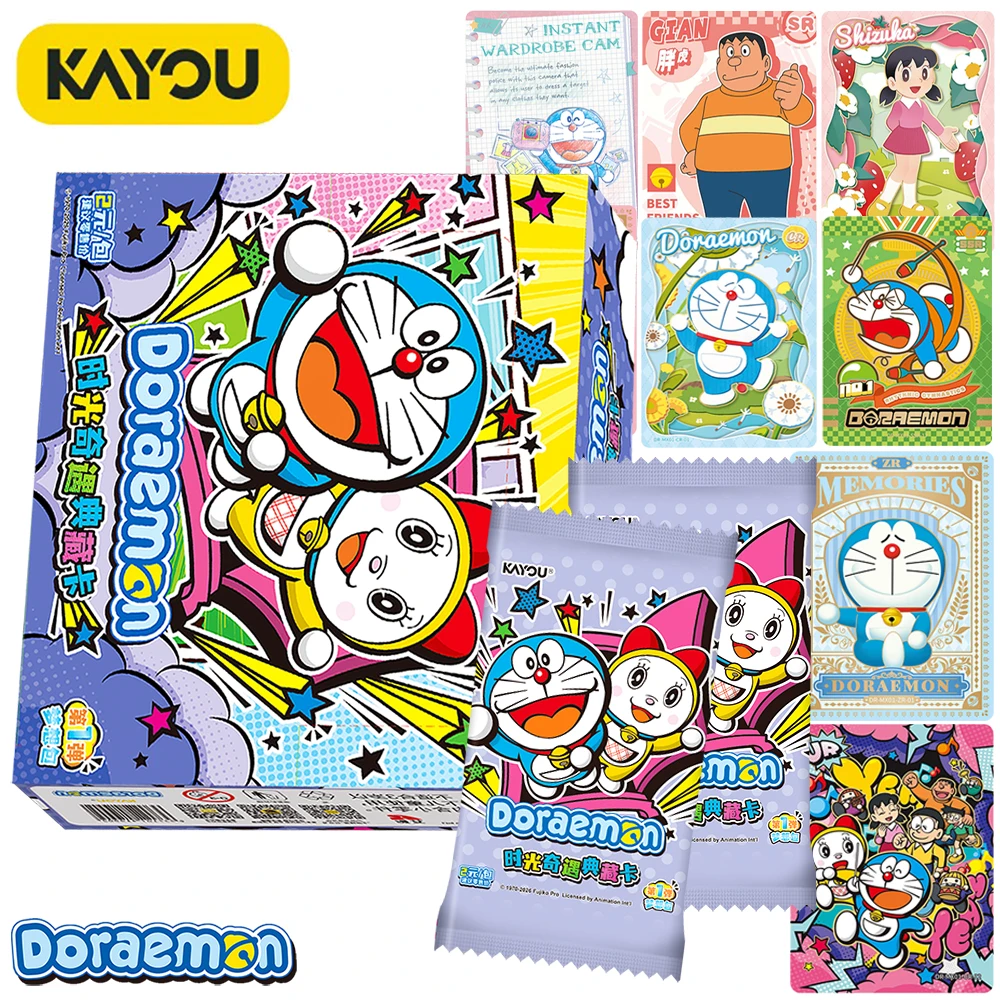 New Official KAYOU Doraemon Unique Design Collection Card Japanese Family Daily Comedy Anime Pixel Style Series Character Card