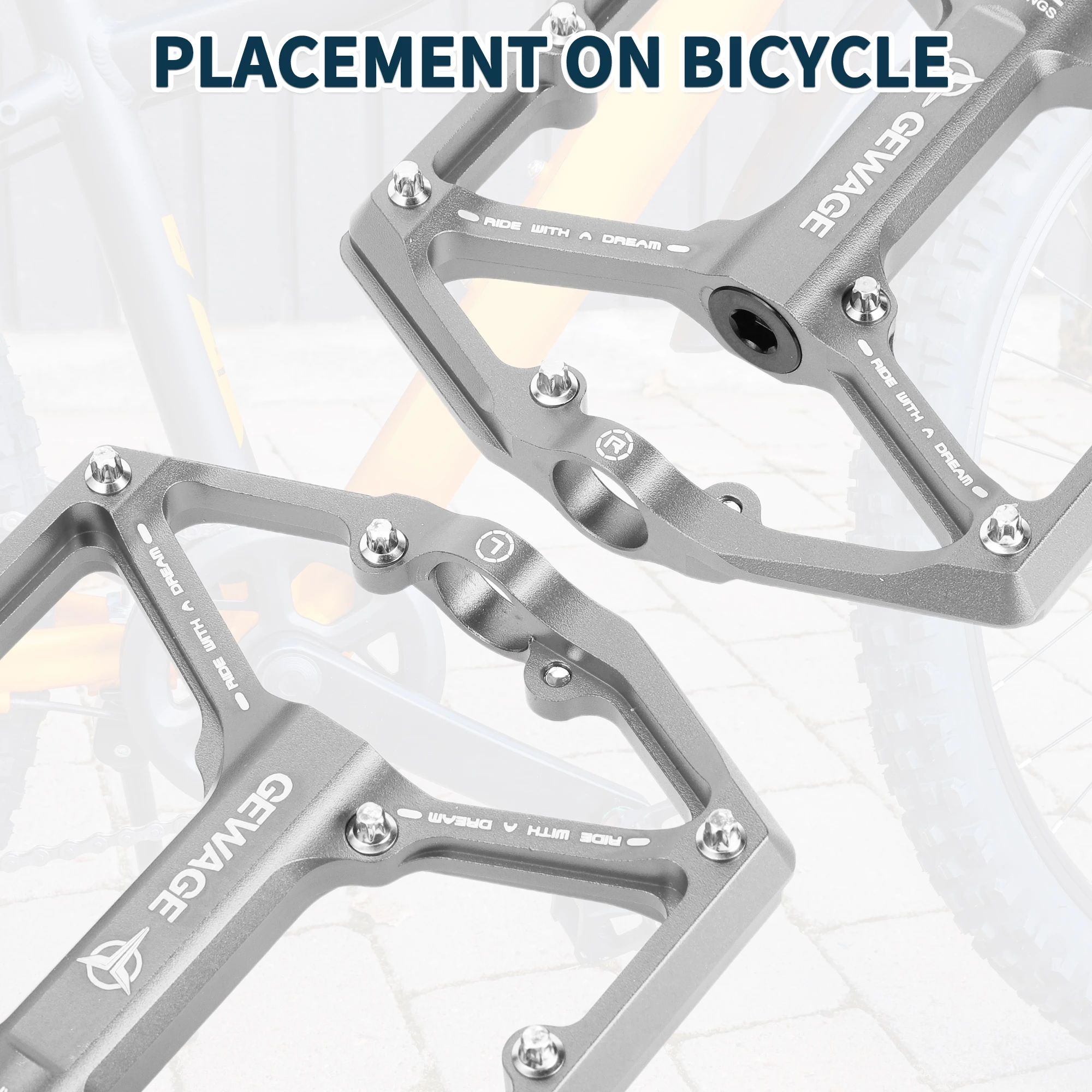 

Подставки для ног X Autohaux подходят для прочных осей 9/16 дюймов | Задняя велосипедная педаль из алюминиевого сплава, титановый тон, 1 пара