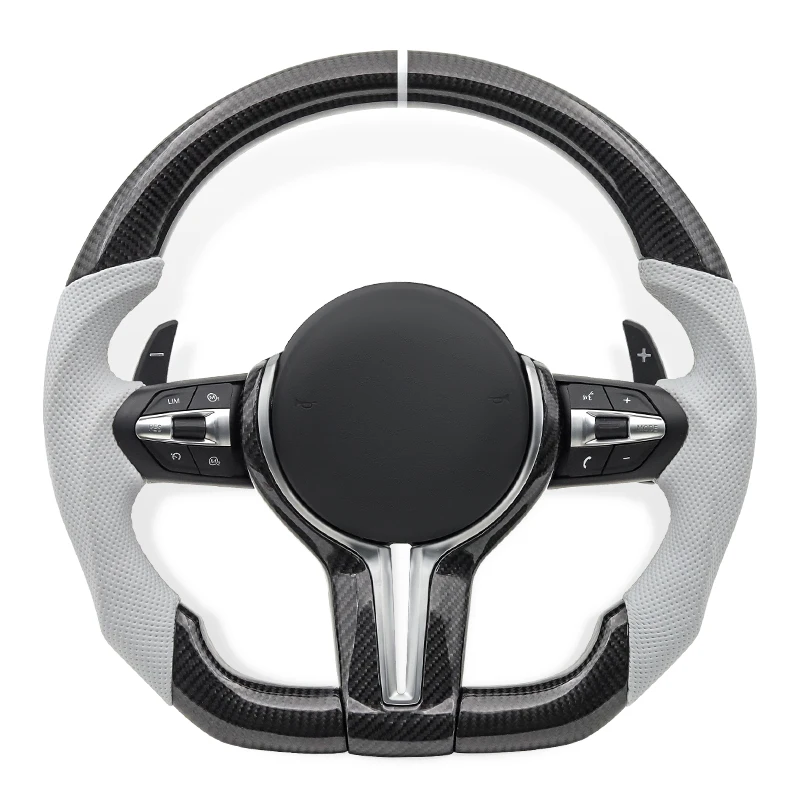 

M Sport Steering Wheel For BMW M3 M4 M5 M6 F01 F02 F06 F07 F10 F11 F12 F13 F30 F32 F80 F82 E90 E60 Carbon Fiber Car Accessories