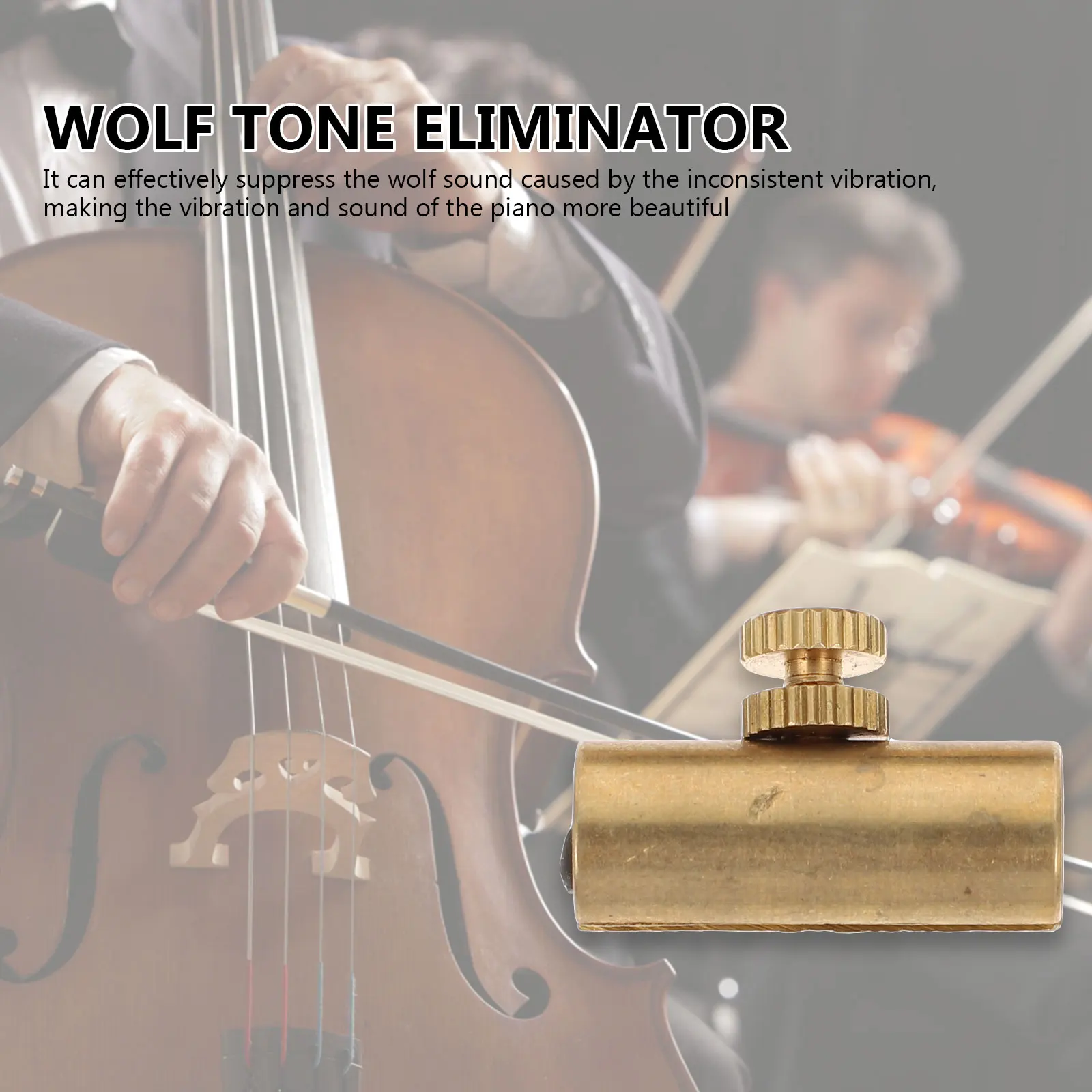 

2pcs Adjustable Cello Wolf Tone Mute Premium Copper Accessory For Cello Part Instrument Suppress Annoying Noise Durable