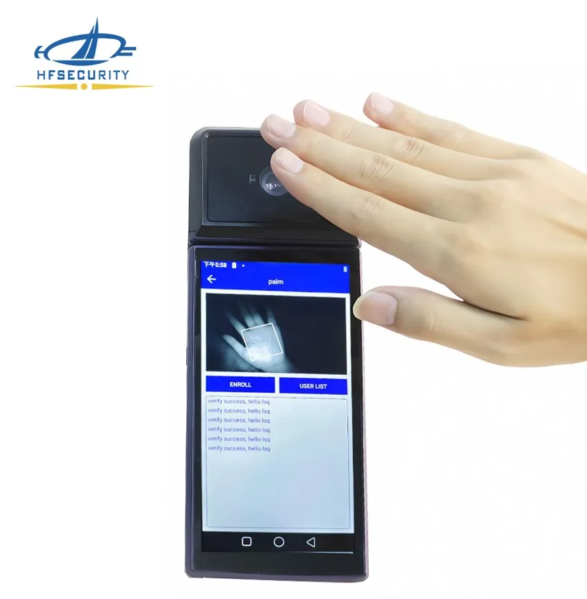 HFSecurity HP605PV Free SDK Android System Palm Vein Recognition Payment POS Machine