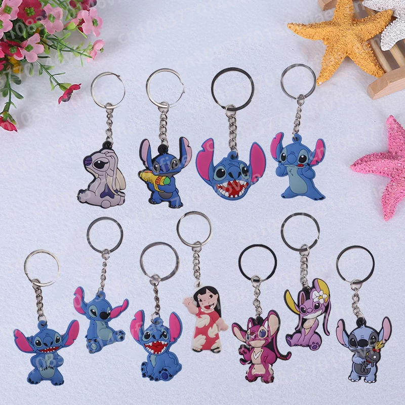 

Hot Cartoon Disney Stitch Anime Series Peripheral Keychain Cute Heteromorphic Stitch for Friends Christmas Backpack Pendant Gift