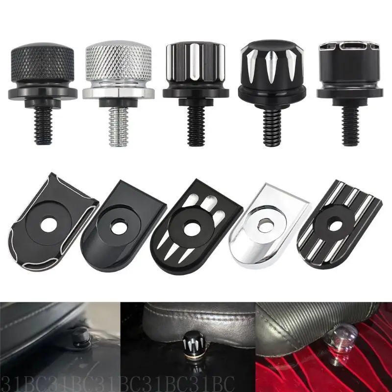 

652F Aluminum Alloy Rear Bolt Nut Tab Screw Mount Knob Cover Lightweight Compatible for Motorbikes 1996-2022