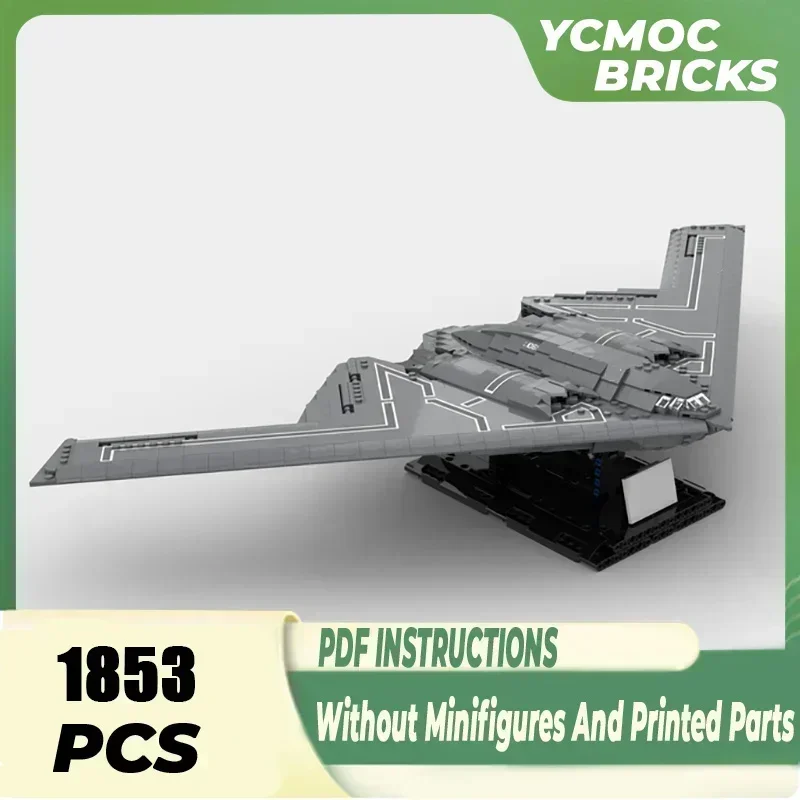 เครื่องบินรบทหารรุ่นโมดูลาร์บล็อก Moc Building Bricks 1:72 Scale B-2 Bomber Technology ของขวัญคริสต์มาสของเล่น DIY ชุดประกอบ