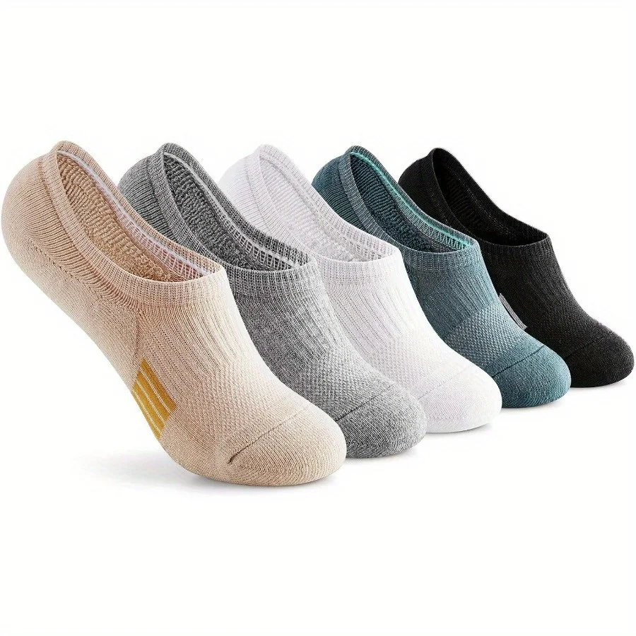 

5/8 Pairs Women's No Show Socks, Non-Slip Athletic Ankle Socks For Running & Outdoor Activities, Breathable Sport Footwear