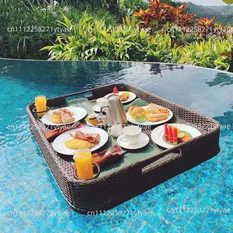 Rattan Floating Round Water Tray Bali Vietnam Internet  Basket